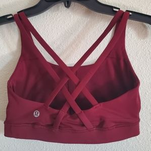 Lululemon Energy Sports Bra, Active Wear, S4, Burgundy